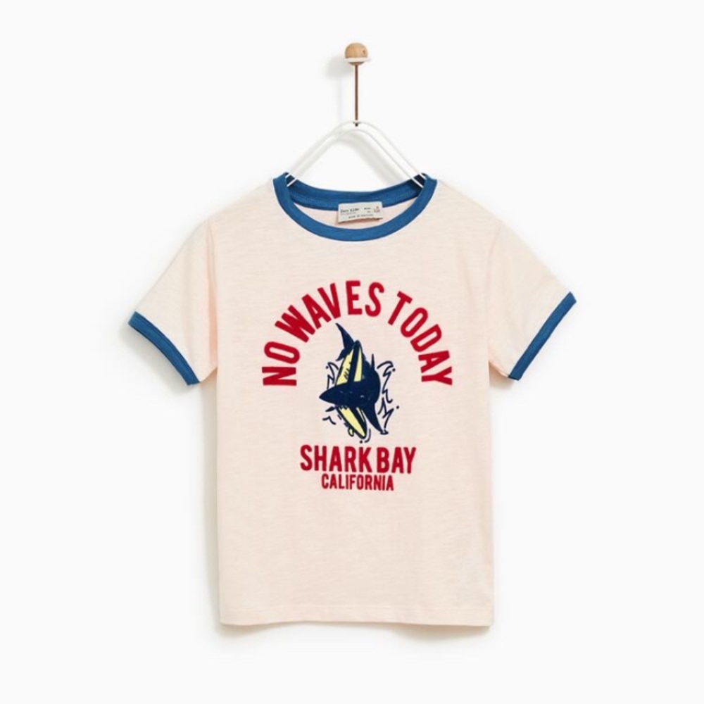 Zara Boys Pink S/S Tee-Size 11/12